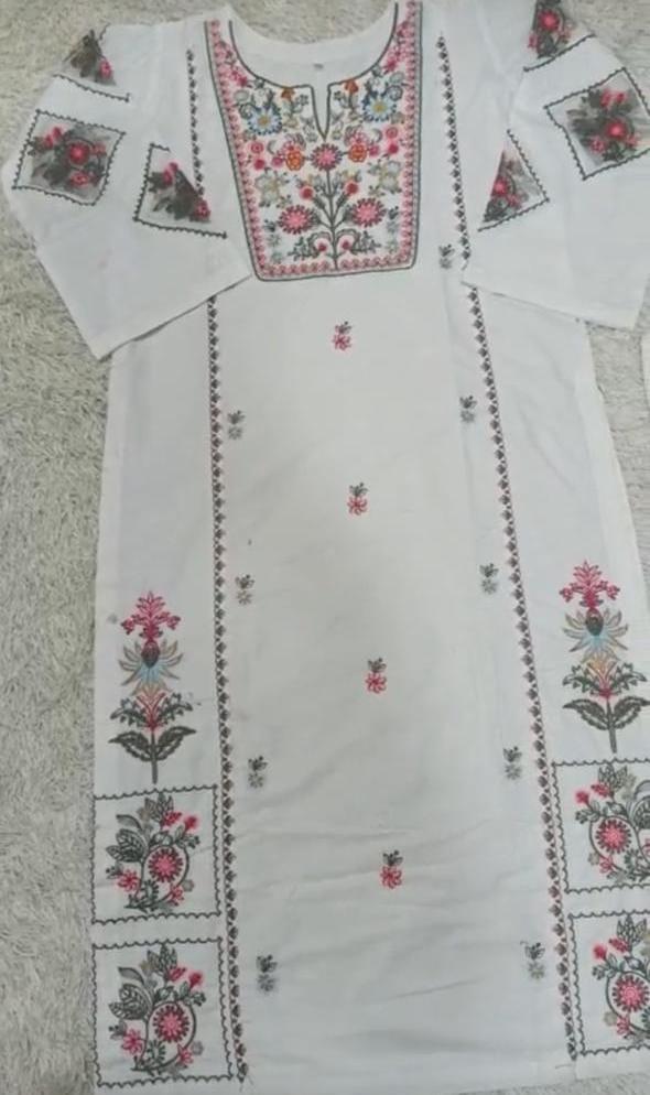 Elegant Women's Stitched Shirt And Trouser Set - Embroidered Design (1 Pc)