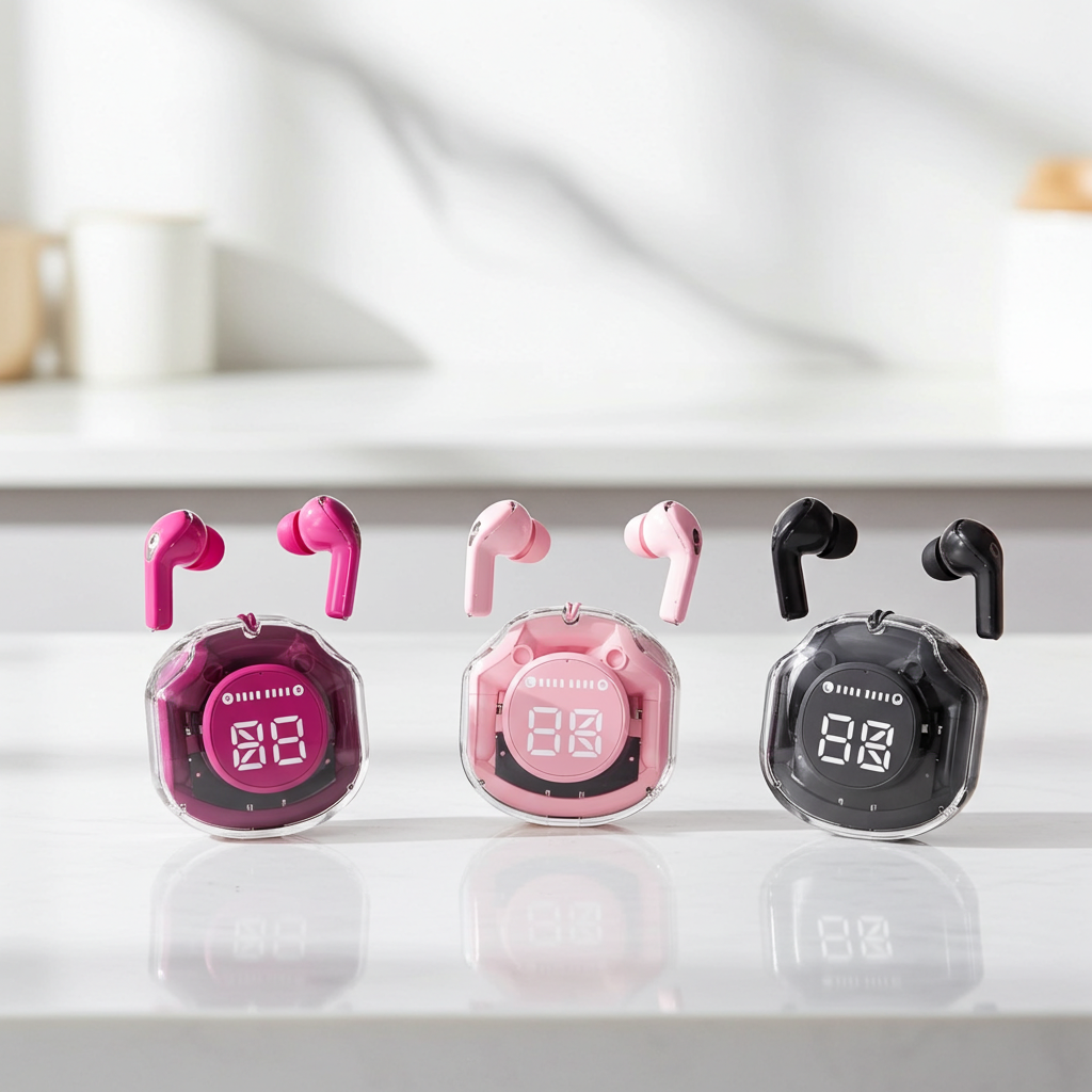 Air 39 Wireless Earbuds | Bluetooth 5.3 | Digital Display | Stereo Sound | Portable Charging Case | Random Color