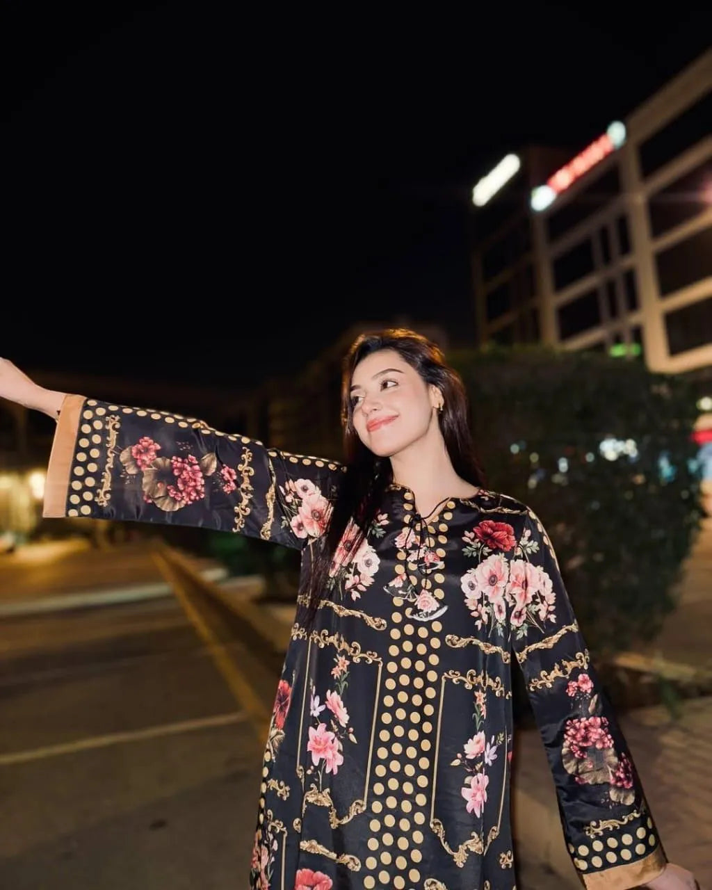 2 Pcs Women's Stitched Swiss Lawn Printed Shirt And Trouser