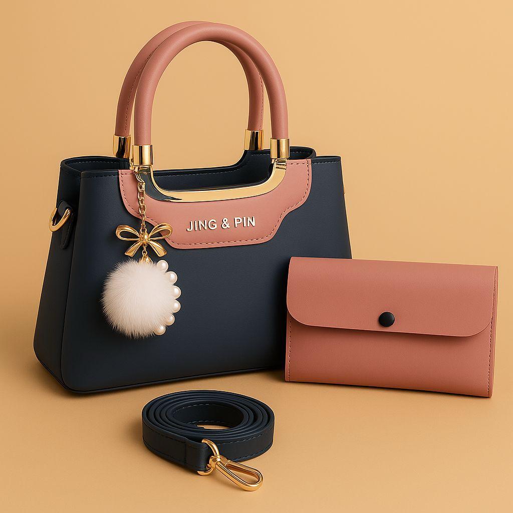 Premium 'JING & PIN' Ladies Handbag Collection with Clutch and Shoulder Strap Option
